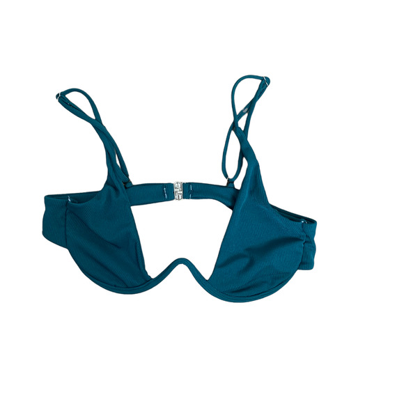 Zaful Bikini Top Size Medium 6 Dark Teal Structured - Picture 1 of 13